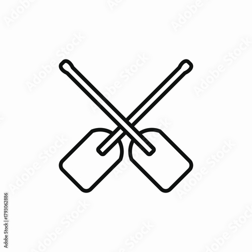 boat paddles icon sign vector