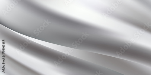 3d chrome liquid wavy texture, silver silk fabric background or smooth metal foil. Suit for banner, web, brochure, pamflet and presentation