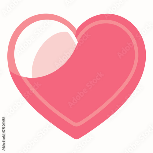 Abstract pink heart shape with layered design
