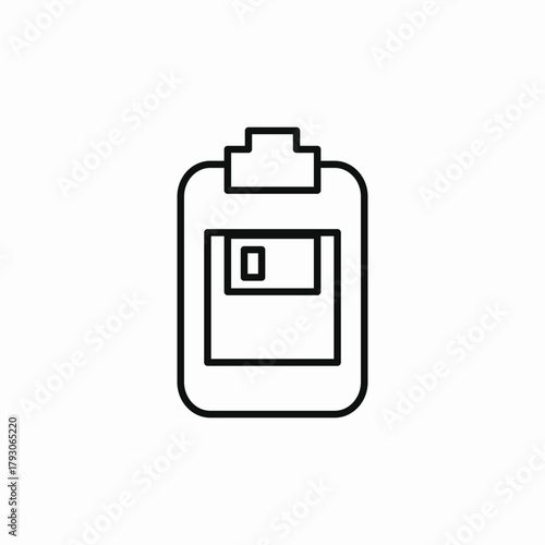clipboard save icon sign vector