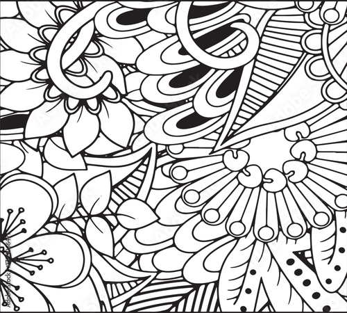 Simple flower coloring pages for adults and kids 