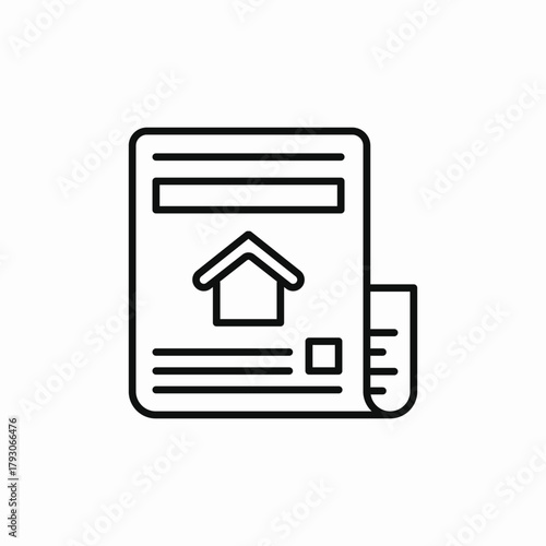 real estate agreement icon sign vector