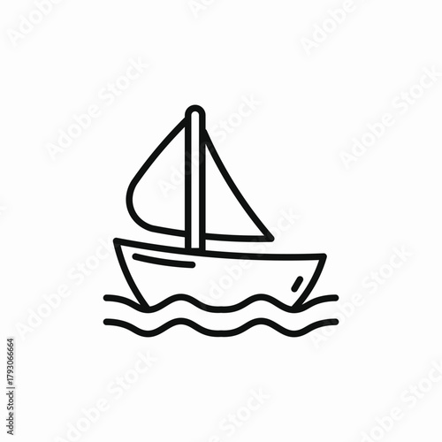 sea sail bot icon sign vector