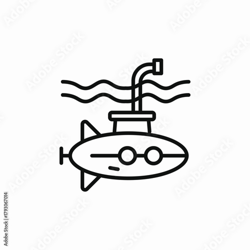 submarine sea icon sign vector
