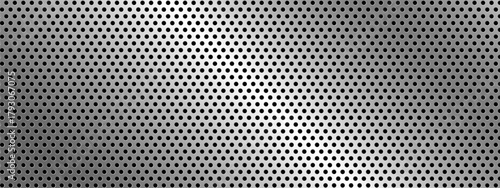 Dot mesh with metal and hole for texture or steel. Background pattern with grill and seamless and metal. Dot with mesh and floor for grey or silver, grid with radiator and plate for round or cover.