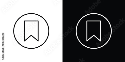 Bookmark icon outline and linear vector. outline icon and illustration