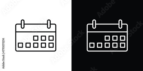Calendar exclamation icon outline and linear vector. outline icon and illustration