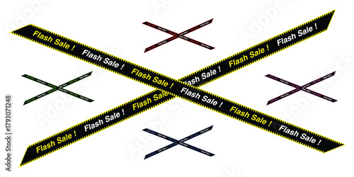 vibrant flash sale banner with colorful crosses for advertising, promotions, discounts, special offers, marketing campaigns, retail, online shopping, and commerce