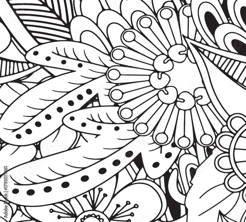 Simple flower coloring pages for adults and kids 