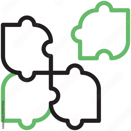 Interlocking Puzzles: An abstract composition of interconnected puzzle pieces, representing connection and completeness.