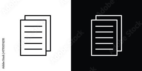 Copy icon outline and linear vector. outline icon and illustration