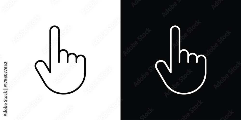Fototapeta premium Cursor icon outline and linear vector. outline icon and illustration
