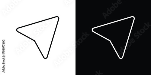Cursor icon outline and linear vector. outline icon and illustration