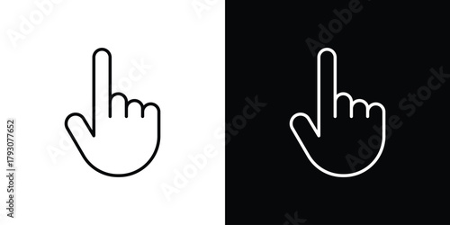 Cursor icon outline and linear vector. outline icon and illustration