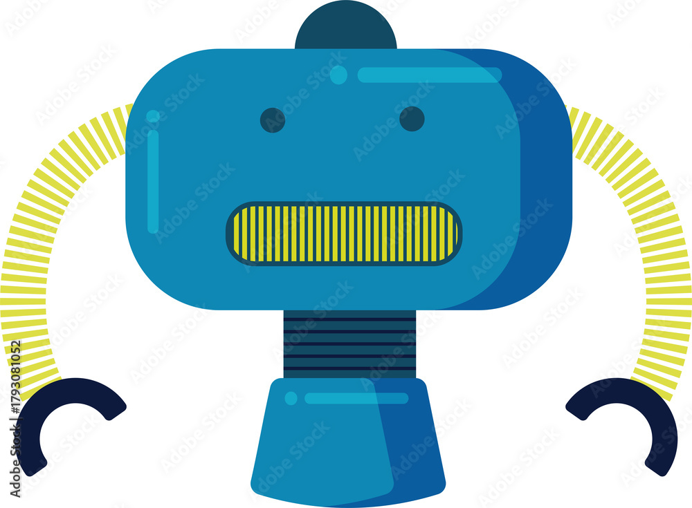 Obraz premium Cartoon Robot Illustration