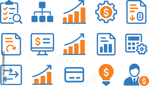 Finance and Business Strategy Planning with Data Analysis Charts and Investment Management to Achieve Success Goals