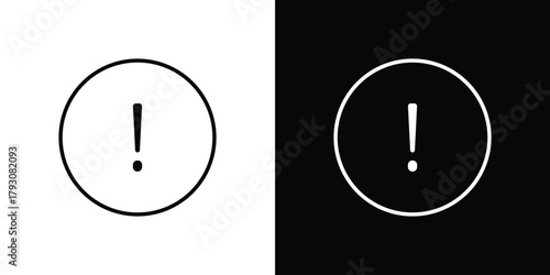 Exclamation interface icon outline and linear vector. outline icon and illustration