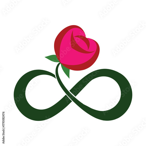 infinity rose vector