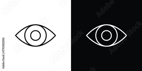 Eye icon outline and linear vector. outline icon and illustration