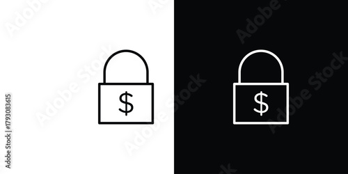 Fixed price icon outline and linear vector. outline icon and illustration