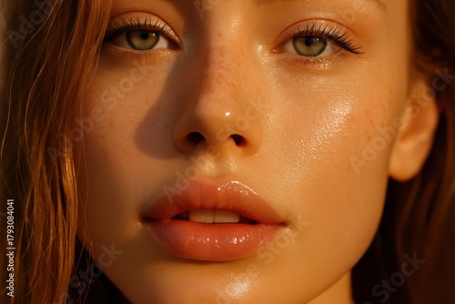 Warm Sunlit Face Closeup