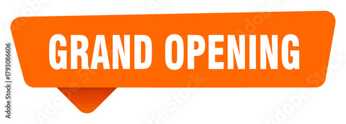 grand opening sticker. grand opening orange sign isolated on transpatent background