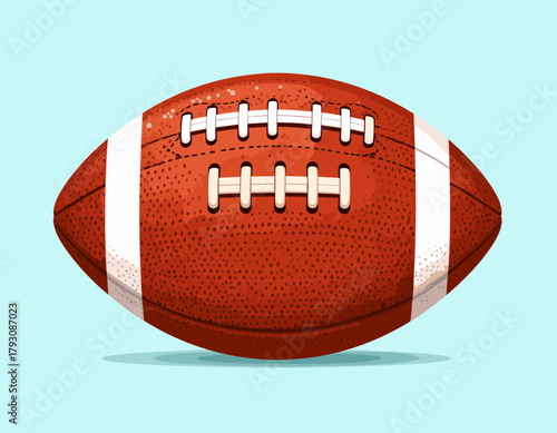 american football on white background