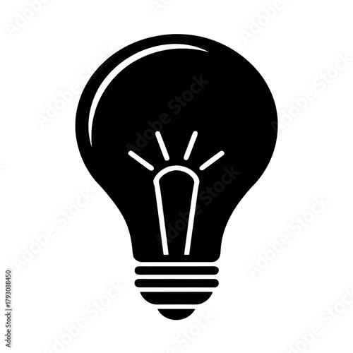 a light bulb vector art illustration 