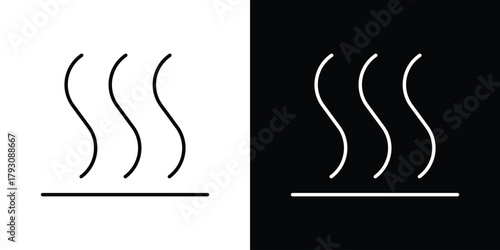 Heat icon outline and linear vector. outline icon and illustration