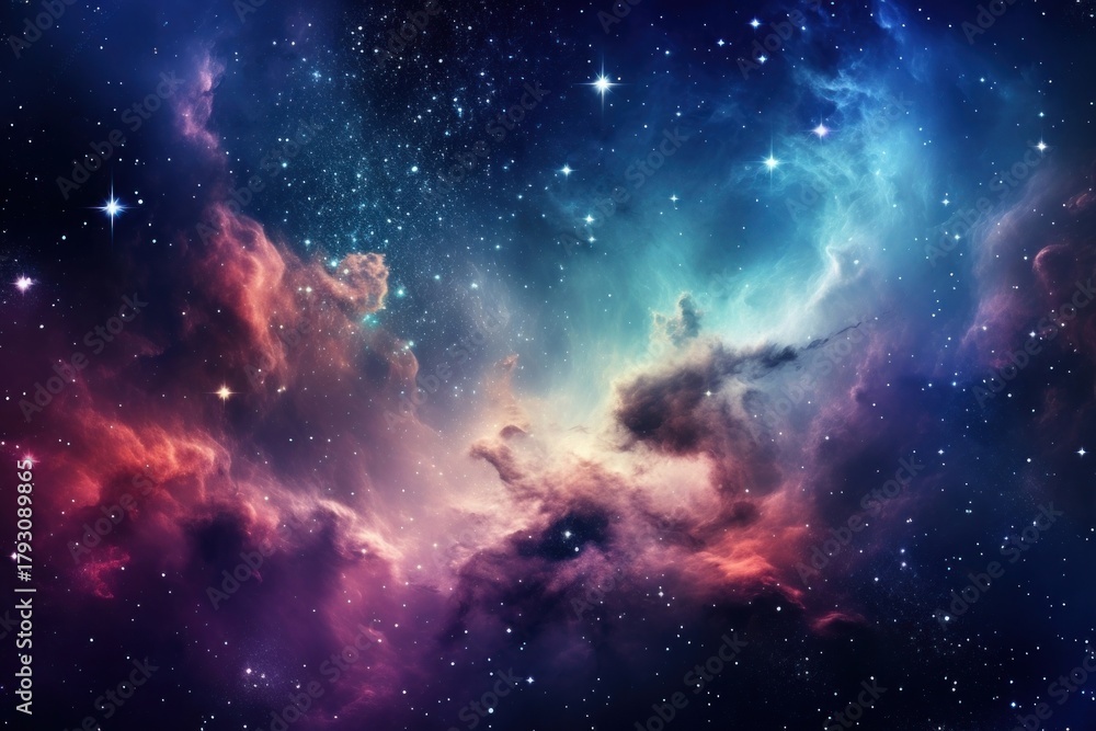 Fototapeta premium Colorful space astronomy universe nebula.