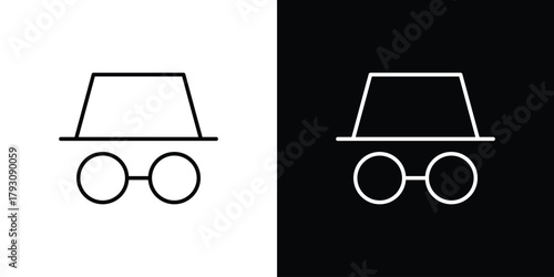 Incognito icon outline and linear vector. outline icon and illustration