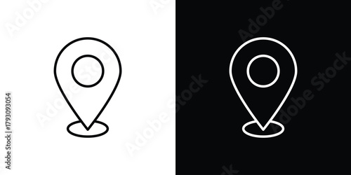 Map icon outline and linear vector. outline icon and illustration