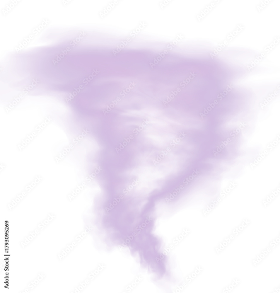 Naklejka premium Soft swirling colored smoke cloud with smooth vapor texture and dreamy mist effect on transparent background.