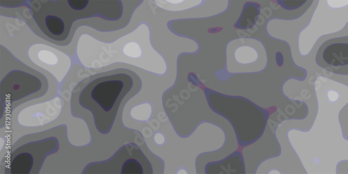 Abstract topographic map contour lines in shades of gray and purple with subtle color variations creating a textured, organic pattern for backgrounds and design elements