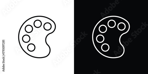 Palette icon outline and linear vector. outline icon and illustration