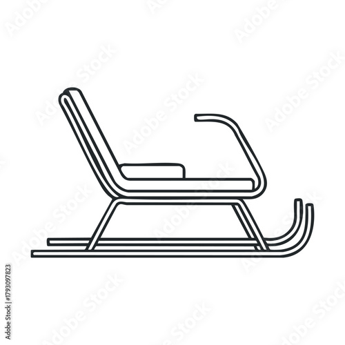 Sleigh design for winter festivities and holiday decorations.Vector 