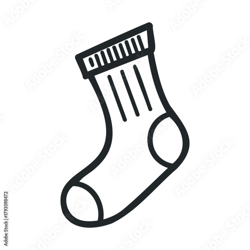 Cozy sock design for warmth and comfort in daily wear.Vector 