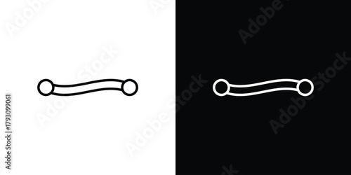 Piercing icon outline and linear vector. outline icon and illustration