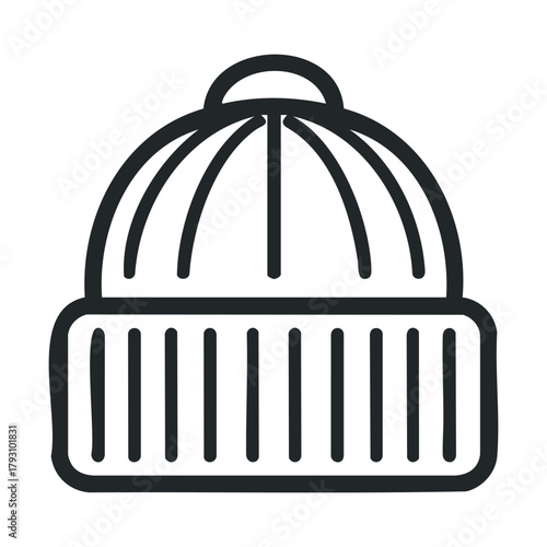 Warm winter hat for cozy outdoor activities and fashion statement.Vector 