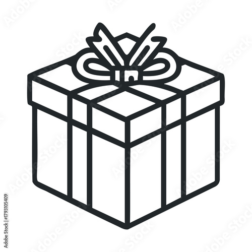 Gift box with ribbon for special occasions and celebrations.Vector 