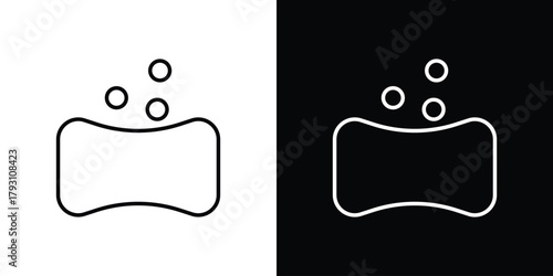 Soap icon outline and linear vector. outline icon and illustration