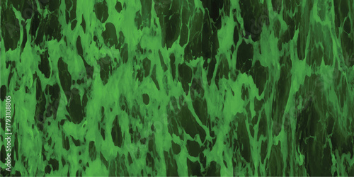 Vibrant green and dark abstract organic texture with a fluid, flowing pattern resembling molten lava or bioluminescent slime for science fiction or fantasy themes