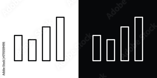 Stats icon outline and linear vector. outline icon and illustration