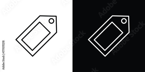 Tags icon outline and linear vector. outline icon and illustration