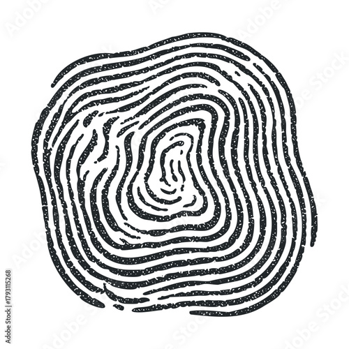 Unique fingerprint pattern for identification concepts and design.Vector hand draw