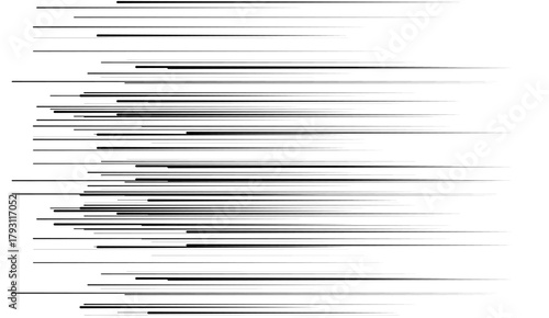 Straight speed lines pattern. Black and white diagonal stripes gradient. Abstract fast effect texture.