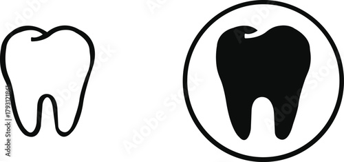 Tooth icon set.Clean sparkling tooth icon representing dental hygiene and Vector, Graphics,ooth icon vector isolated on white background. tooth icon image, tooth icon illustration.