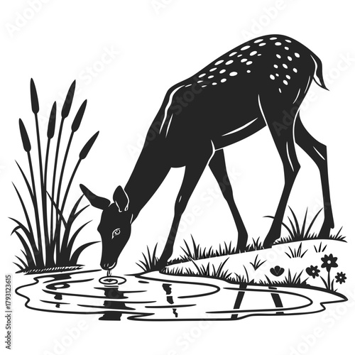 silhouette of a giraffe