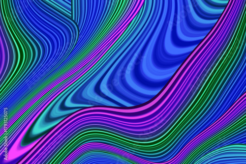 Vibrant abstract blue green purple fluid wave pattern design art