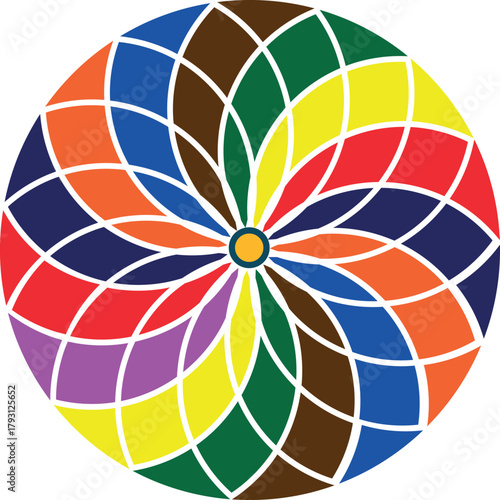 Colorful Circle Pattern Palette Vector Design – CMYK Spectrum Paint Wheel, Pantone Swatch Chart, Bright Round Art Sampler for Print and Wallpaper Illustration